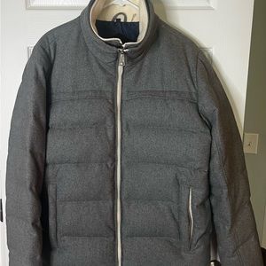 Men’s Gray Black Rivet Coat Size Large